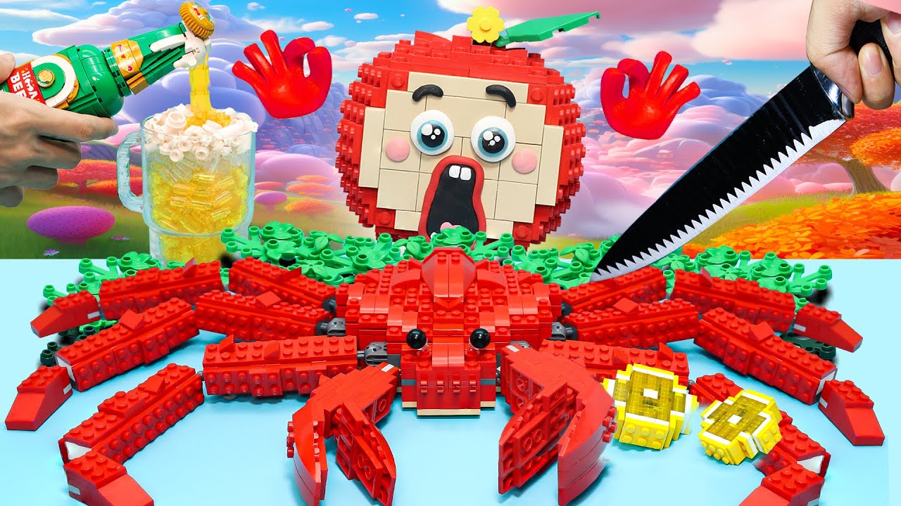Amazing LEGO Seafood Feast 🦀 GIANT King Crab IRL  - Cooking Adventure & ASMR Stop Motion