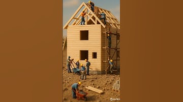 miniature workers are making a giant house project #ai #classicminiature #miniature