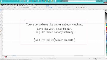 Corel Draw Tips & Tricks Layout Text with the guidelines