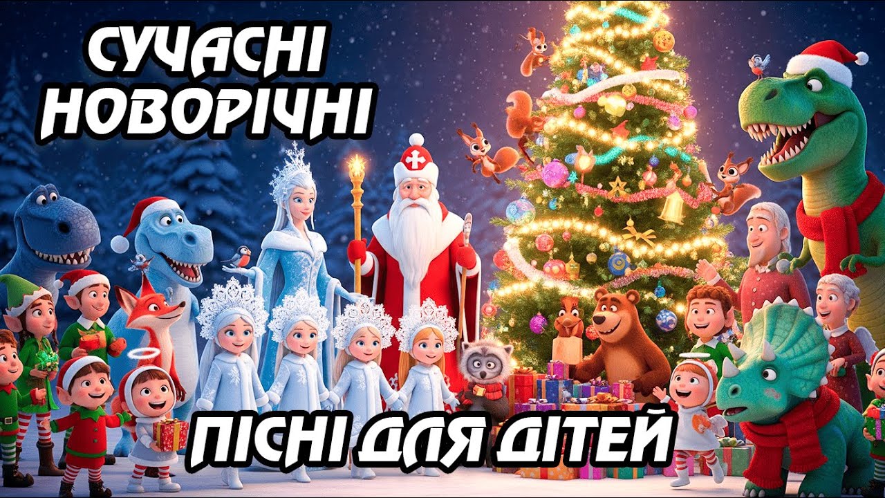 Сучасні різдвяні, новорічні пісні для дітей. Дитяча пісня українською. 2025 Руханка 2025