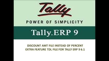 #1discount | DISCOUNT COLUMN EXTRA FEATURE FILES IN TALLY ERP 9 6 1 | tally for gst
