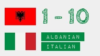 Numeri da 1 a 10 - albanese - italiano