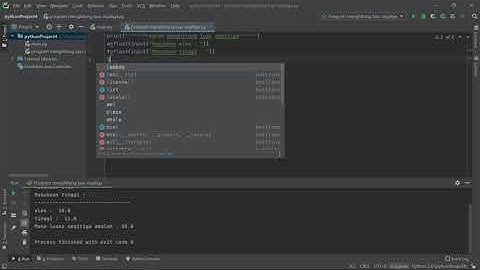 Belajar cara membuat program dasar menghitung luas segitiga menggunakan pyCharm