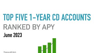 Top Five Best 1 Year CD Accounts Ranked by APY - June 2023 - Highest Interest Rates Available