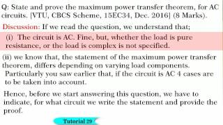 Maximum Power Transfer Theorem, Part 3 AC Source and varying complex Load