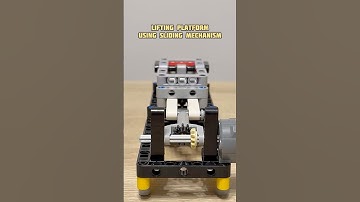 Lifting Platform Using Sliding Mechanism #lego #legotechnic #mechanism #mechanical #diyprojects