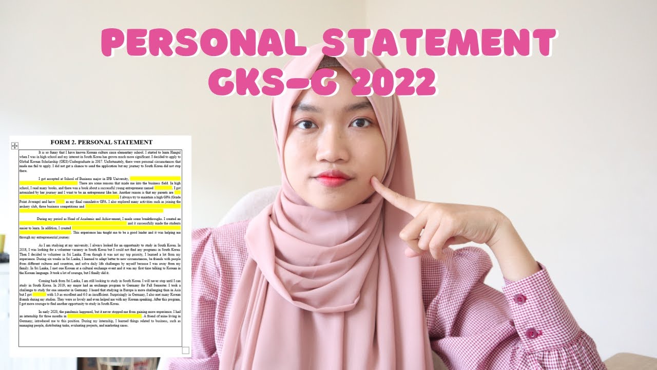 personal statement for gks scholarship sample pdf