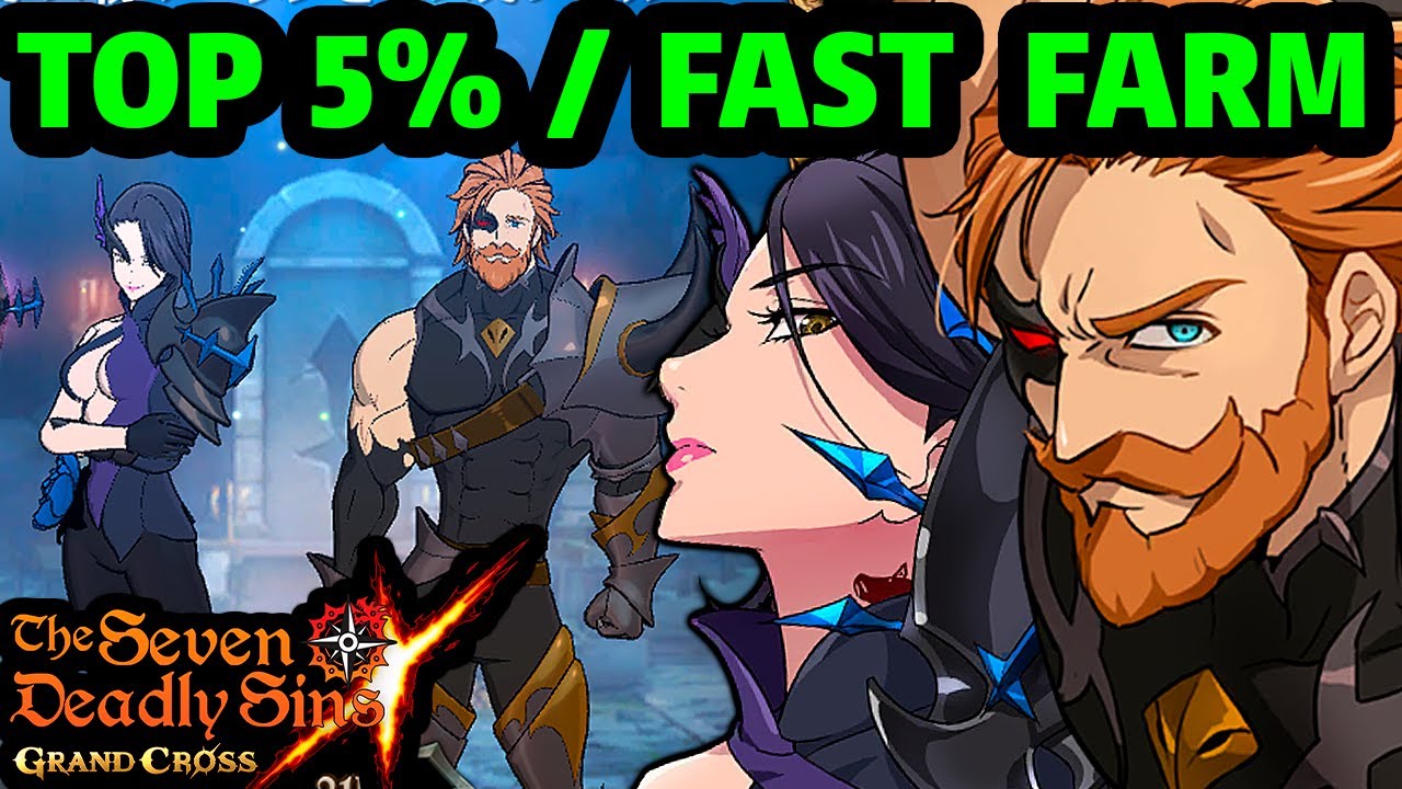 GARANTA SEU TOP 5% NO FINAL BOSS ESCANOR E MERLIN! FARM RÁPIDO! The Seven Deadly Sins Grand Cross