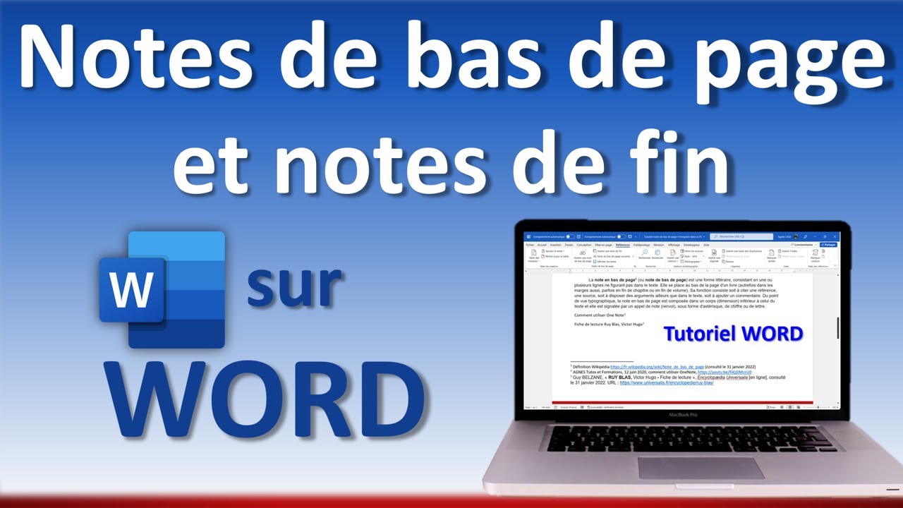 NOTES DE BAS DE PAGE WORD  - Tutoriel Microsoft WORD