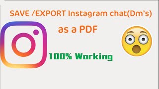 How To Save/Export Instagram Chat(DM's) within 2 minutes screenshot 1