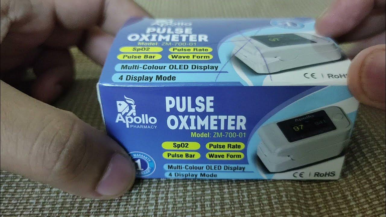 Apollo Pharmacy Pulse Oximeter ZM70001 Unboxing YouTube