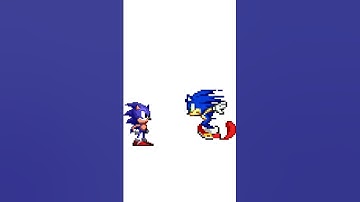 Classic Sonic Meets Modern Sonic | Sprite animation
