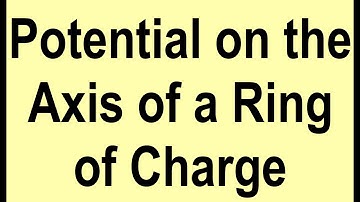 Electric potential V on the Axis of a Charged Ring