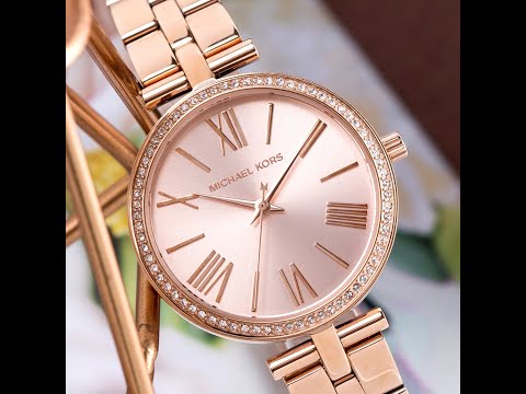 【Michael Kors】Maci 淑女魅力晶鑽不鏽鋼腕錶/玫瑰金 MK3904