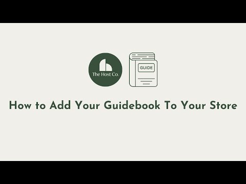 How to Add a Guidebook To Your Host Co Store