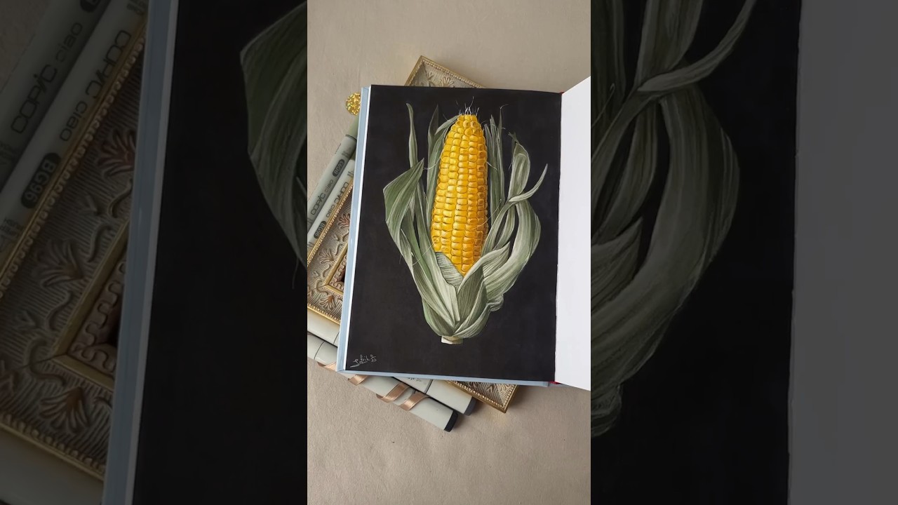 Моя первая осенняя иллюстрация 🌽 