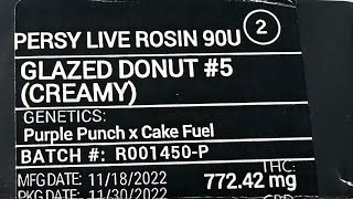 710 labs - Glazed Doughnut 🍩 #5 - Persy Live Rosin Tier 2