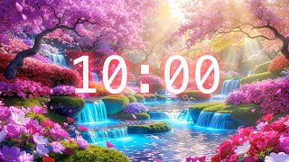 10-Minute Classroom Timer | Flower Garden Focus Countdown for Students and Teachers