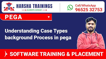 #Pega Training -Understanding Case Types background Process in pega/For Training Call +91 9652532753