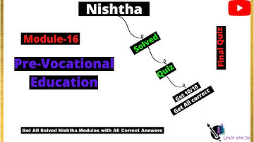 jk nishtha module 16 answers|quiz module 16|jk prevocational education quiz|prevocational education