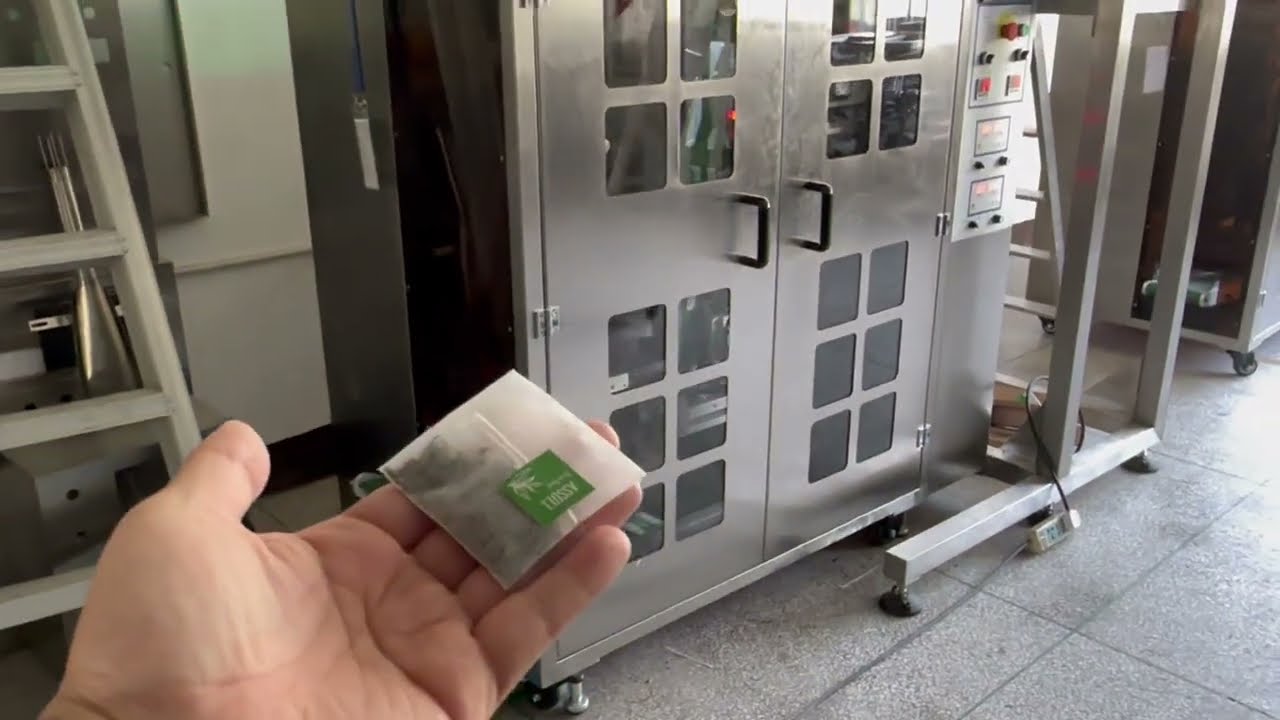 玉米纖維生物可降解三角袋泡茶包裝機，花草茶三角包袋泡茶包裝機