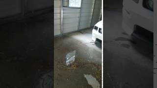 This was the day I found it leaking which was 2 days after it was installed. It had JUST finished raining when I walked down. In this 