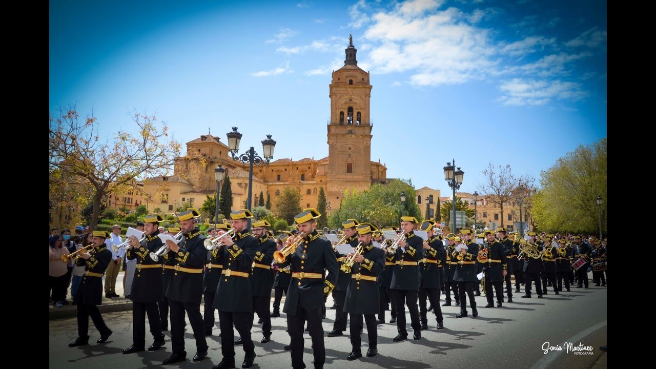 Tribuna de San Juan acompañado por la AM Cristo del Perdón de Guadix. Semana Santa Guadix 2022.