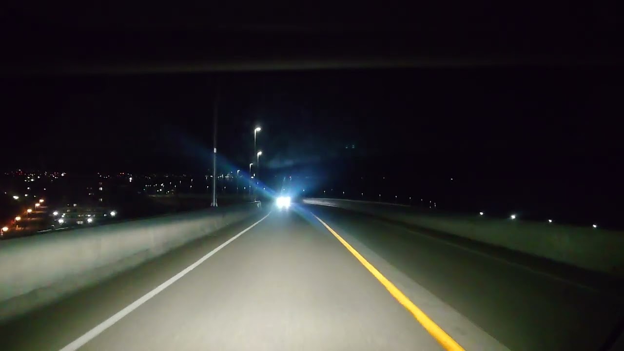 絶景!! 新湊大橋 日本海側最大 吊り橋 夜景 西方向