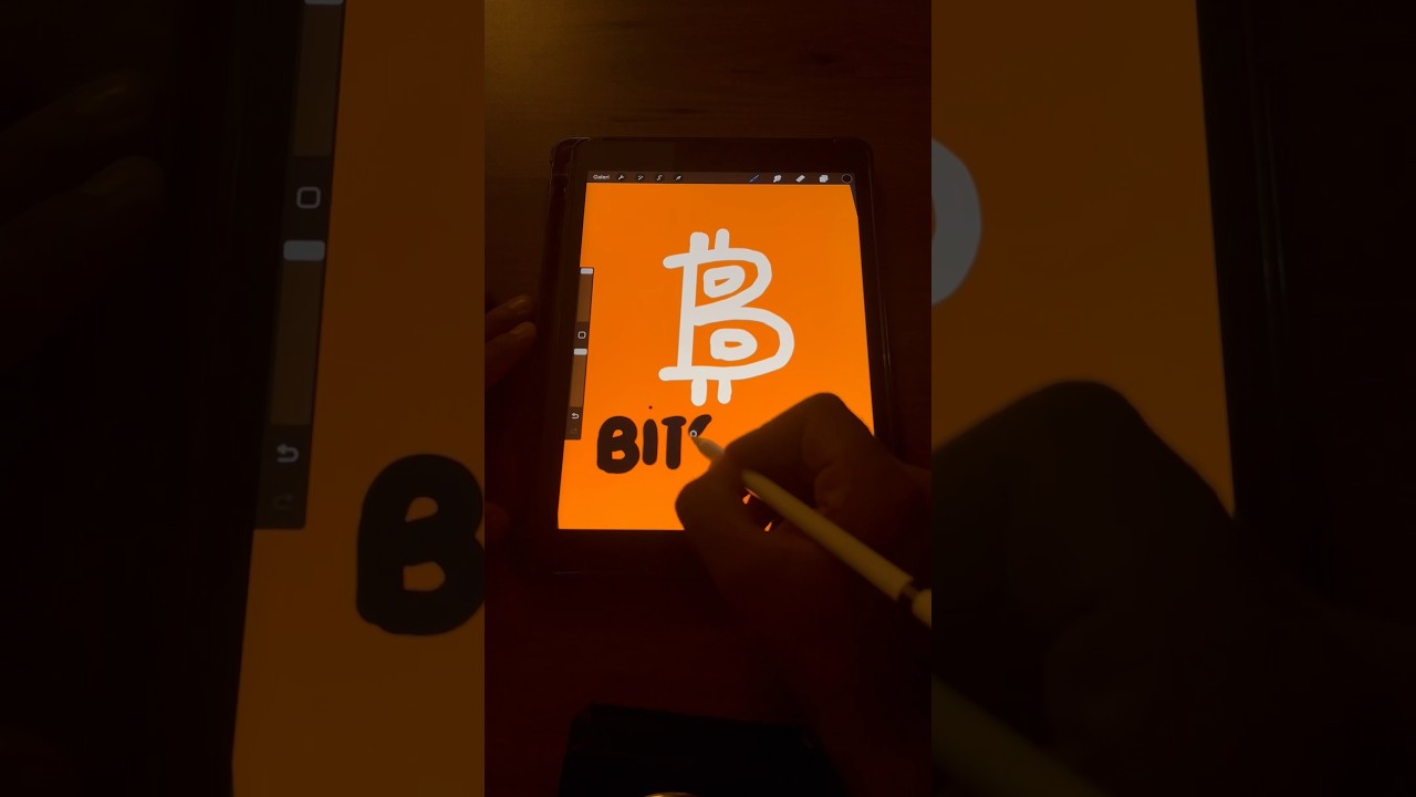 How to draw bitcoin logo 