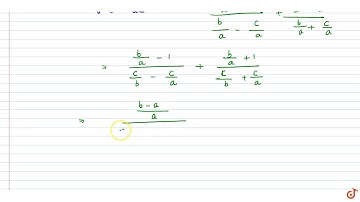 If a, b and c are in GP, then `(b-a)/(b-c)+(b+a)/(b+c)`=