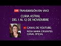 EN VIVO: CLIMA ASTRAL DEL 1 AL 12 DE NOVIEMBRE | ROSA MARIA CIFUENTES