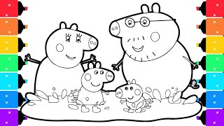Peppa Pig Coloring Pages for Kids How to Color Peppa Pig Family