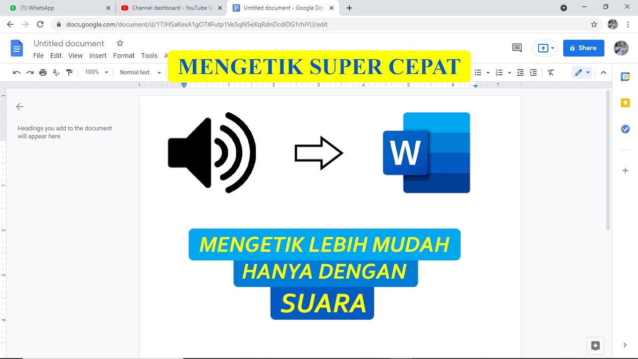 Cara Mengetik Menggunakan Suara di Microsoft Word Voice Typing YouTube