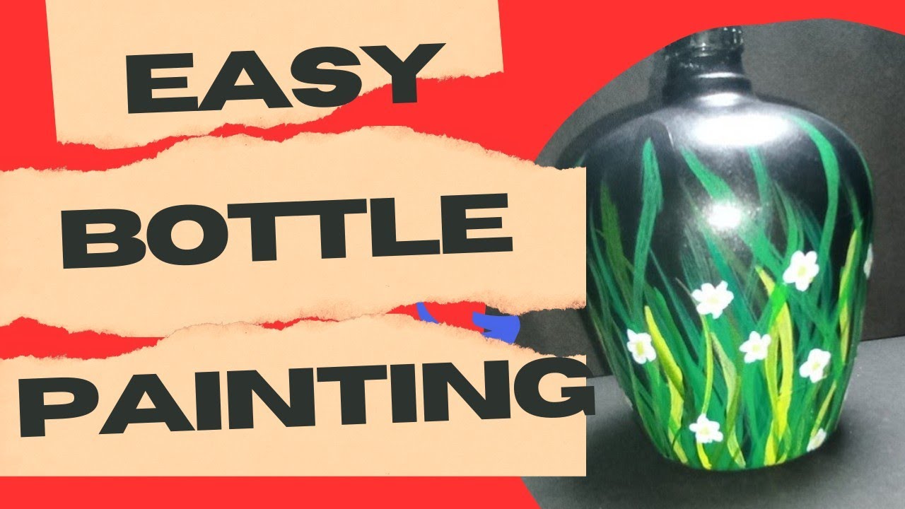 Glass Bottle Painting / glass painting/home decor YouTube