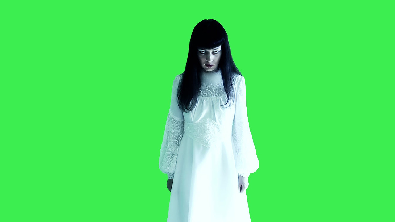 Horror Footage  Green Screen Female Ghost