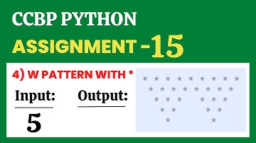 W pattern with * | Assignment - 15 | Python | NxtWave | CCBP 4.0