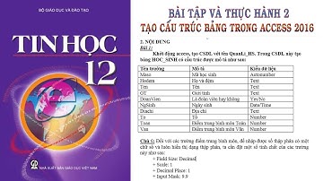 BÀI TẬP VÀ THỰC HÀNH 2 - TIN HỌC 12 | HƯỚNG DẪN CHI TIẾT