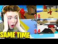 I Played 4 Games Of BEDWARS At The SAME TIME... (Minecraft)