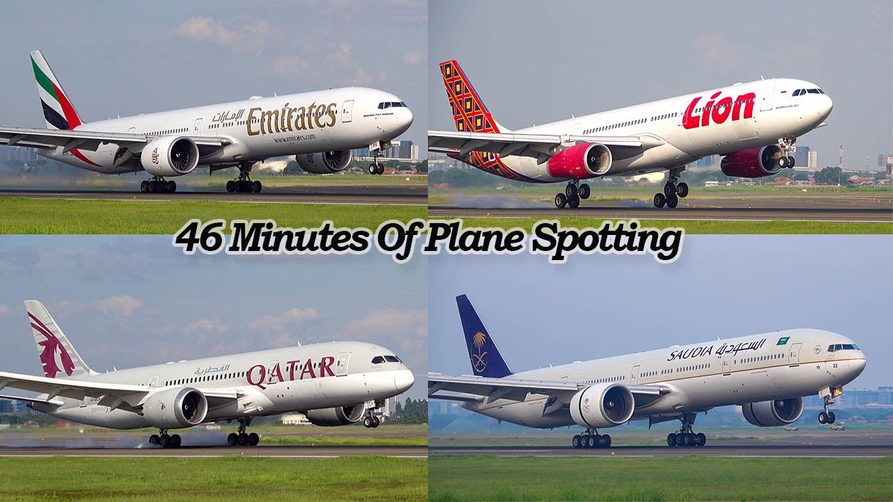 [4K] 46 MINUTES Of Plane Spotting At Soekarno Hatta B777, B747, B787, A330, B737, A320