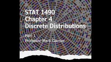 Stat 1490 Chapter 4:  Discrete Distributions