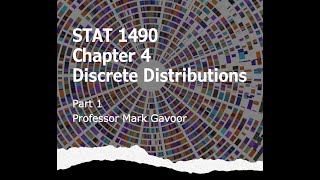 Celebrity Stat 1490 Chapter 4:  Discrete Distributions Profile