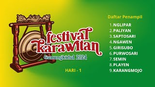 FESTIVAL KARAWITAN GUNUNGKIDUL | HARI 1