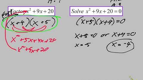 Algebra 2 3.4 Solving Quadratic Equations by Factoring