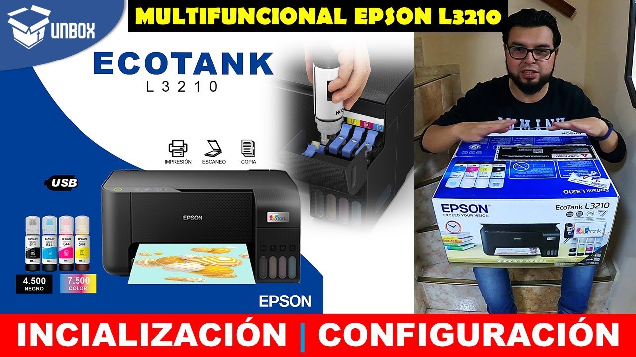 Impresora Epson Ecotank L3210 Multifuncional | CompuImpresión