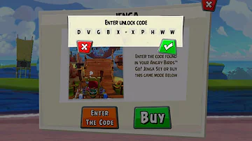 Angry Birds GO! Jenga Code to Unlock App Content - the Jenga Trophy Cup Challenge Game