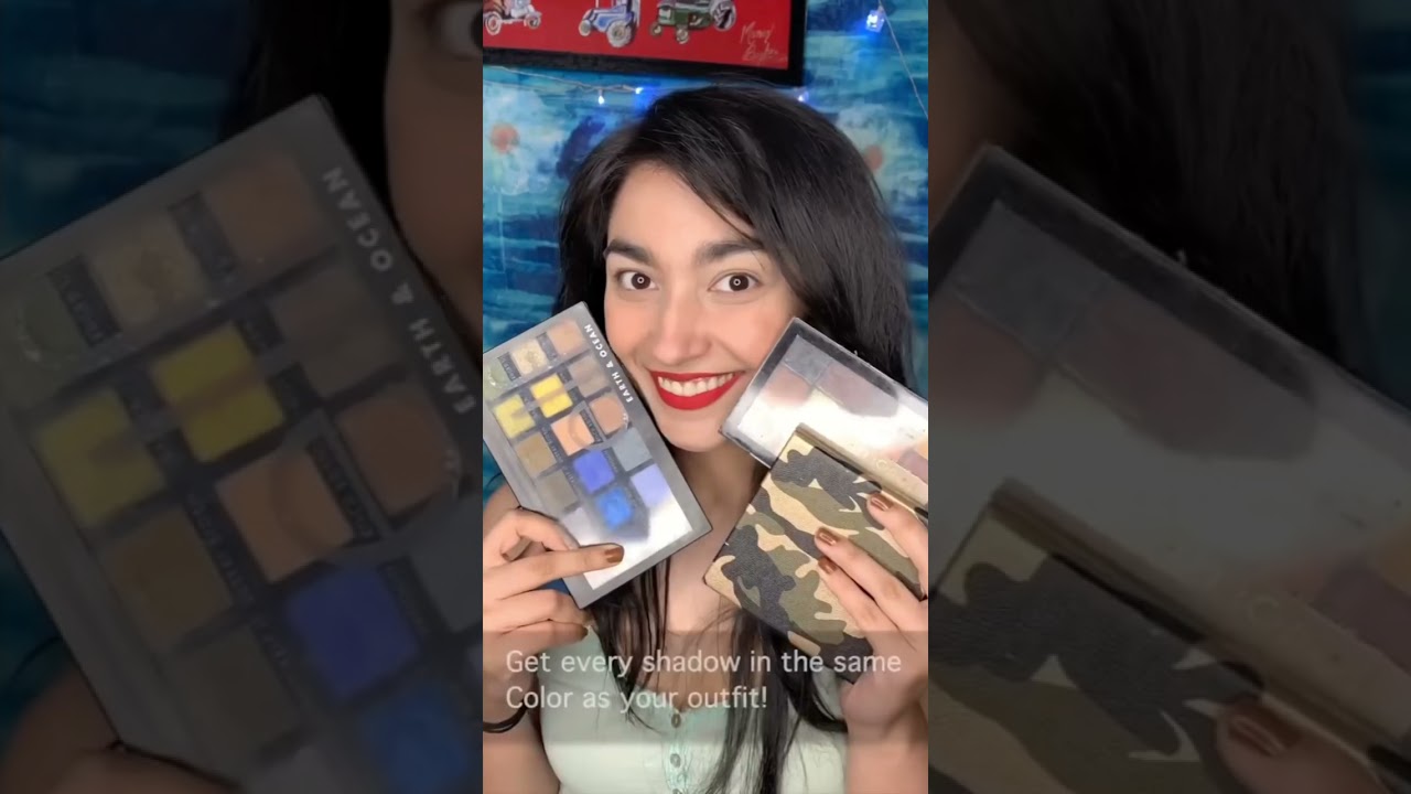 Elf Earth & ocean palette - Makeup revolution Diwali look 