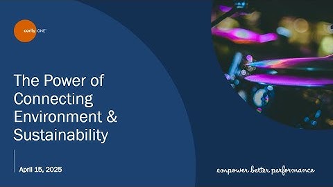 Connecting EHS and Sustainability - Cority Webinar