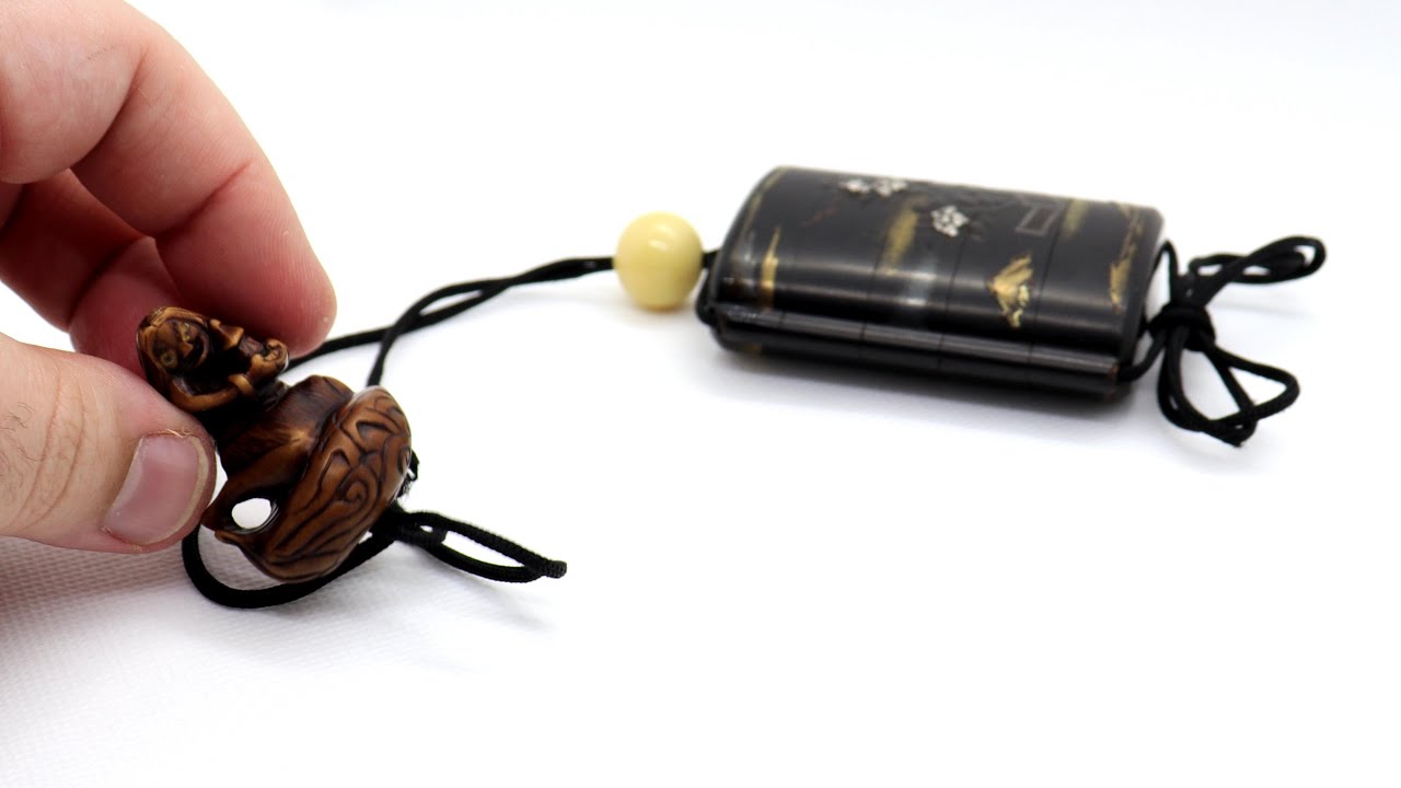 How to Attach a Netsuke to a Cord and Inro - YouTube