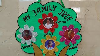 How to make Family tree step by step/ Family tree prop/family tree drawing/how to draw a family tree