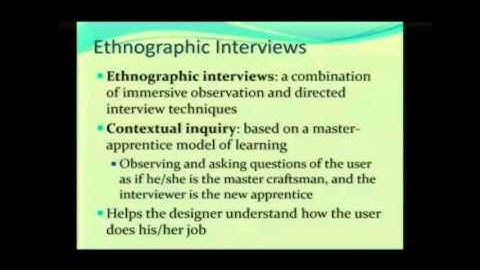 Ethnographic Interviews